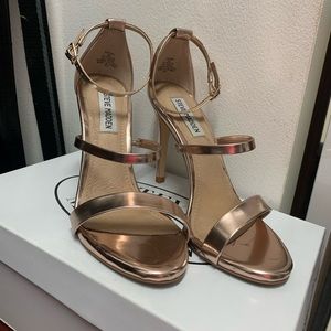 Steve Madden rose gold strappy Heels